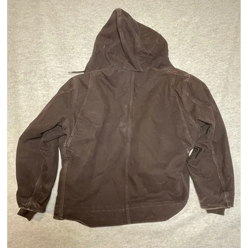 Carhartt J141 DKB Sandstone Sierra Jacket Sherpa Lined Dark Brown Mens 2XL Reg